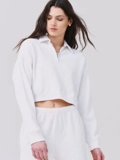 Re/Done Women's 90s Crop Half-Zip