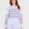 Sundry Women's Mini Heart Stripes Hoodie