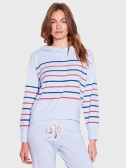 Sundry Women's Mini Heart Stripes Hoodie