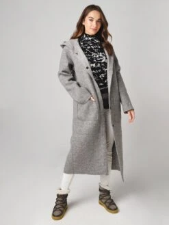Frauenschuh Women's Olivia Long Coat -ST.BERNARD Clothing 057557x09SILVERxAlt3 19776501