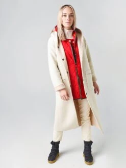 Frauenschuh Women's Olivia Long Coat -ST.BERNARD Clothing 057557x94CARAMELxAlt3 19776404