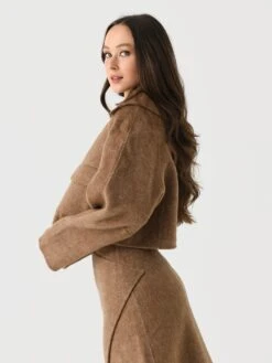 CLEA Women's Alto Cropped Jacket -ST.BERNARD Clothing 1005 xHAZELNUTxAlt2 142446931