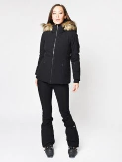 Obermeyer Women's Siren Jacket With Faux Fur -ST.BERNARD Clothing 11128 BLACKalt3