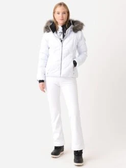 Obermeyer Women's Bombshell Jacket -ST.BERNARD Clothing 11137xWHITESATINxAlt1 80145976