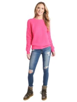 Jumper 1234 Thick Rib Crew Sweater -ST.BERNARD Clothing 1216 1044 b628neonpinkalt3