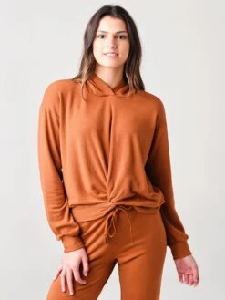 Stateside Women's Viscose-Fleece Twist Front Hoodie -ST.BERNARD Clothing 130 4115xADOBExPrimary 17515819