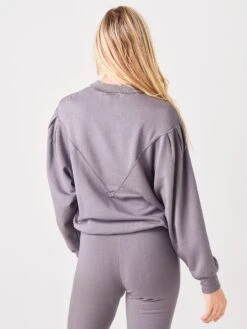 Stateside Women's Softest Fleece 3/4 Sleeve Pleated Sweatshirt -ST.BERNARD Clothing 130 4501xASHxAlt3 45438974