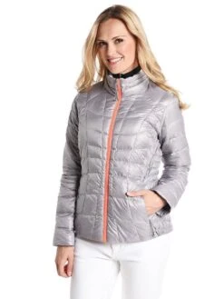 Obermeyer Women's Soleil Reversible Down Insulator -ST.BERNARD Clothing 14014 overcast be6267df 6dcc 4d20 9421 329997c64759