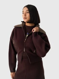 CLEA Women's Dakota Boiled Wool Bomber Jacket