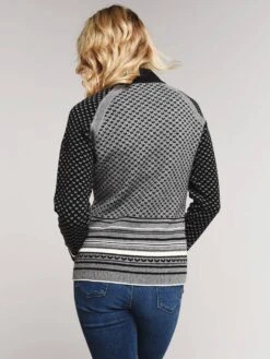 Obermeyer Women's Belletex Full-Zip Sweater 10 Obermeyer Women's Belletex Full-Zip Sweater -ST.BERNARD Clothing 16036 blackalt2