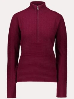 Obermeyer Women's Dolly Cashmere-Blend 1/2 Zip Sweater 8 Obermeyer Women's Dolly Cashmere-Blend 1/2 Zip Sweater -ST.BERNARD Clothing 16041 WINE NOT 13e34501 98c8 4b7b be93 bcc14aa6d79f