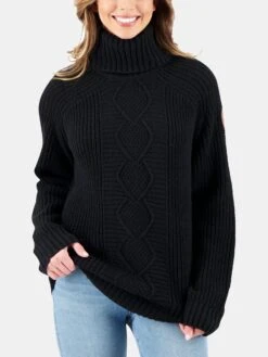 Obermeyer Women's Remy Turtleneck Sweater -ST.BERNARD Clothing 16046xBLACKxPrimary 12943310