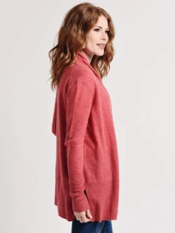 White + Warren High Rib Cardigan 6 White + Warren High Rib Cardigan -ST.BERNARD Clothing 16663 carnelianheatheralt2