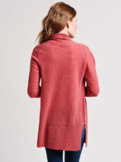 White + Warren High Rib Cardigan 7 White + Warren High Rib Cardigan -ST.BERNARD Clothing 16663 carnelianheatheralt3