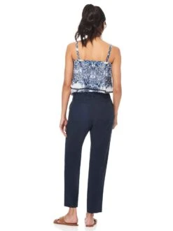 Ecru Waist Paperbag Waist Pant -ST.BERNARD Clothing 1698tl indigoalt1