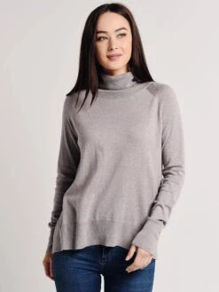 White+Warren Raglan Standneck Sweater