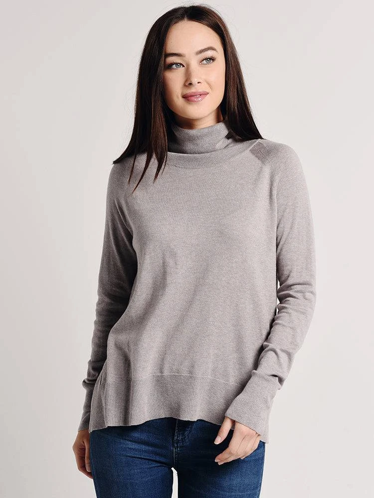 White+Warren Raglan Standneck Sweater 2 White+Warren Raglan Standneck Sweater - Image 2