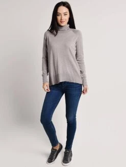 White+Warren Raglan Standneck Sweater 7 White+Warren Raglan Standneck Sweater -ST.BERNARD Clothing 17879 stoneheatheralt1