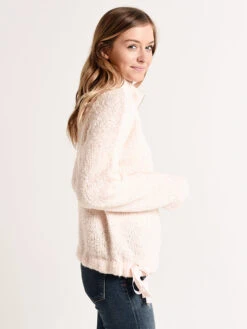 White + Warren Side Tie Half Zip -ST.BERNARD Clothing 17892 snowalt3