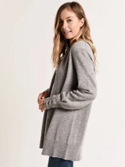 White + Warren Corset Cuff Cardigan -ST.BERNARD Clothing 17903 greyhthralt2