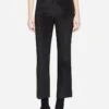 Ecru The Oxford Stretch Velvet Cropped Flare