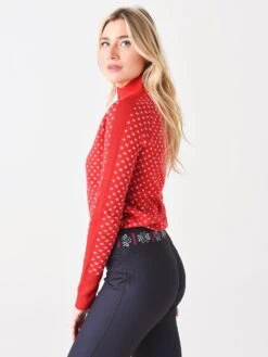 Krimson Klover Women's Showcase Mock Neck Sweater -ST.BERNARD Clothing 1825 x603RACINGREDxAlt3 48716283