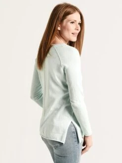 Project J Seamed V-Neck Sweater -ST.BERNARD Clothing 18261 bluegrassalt2