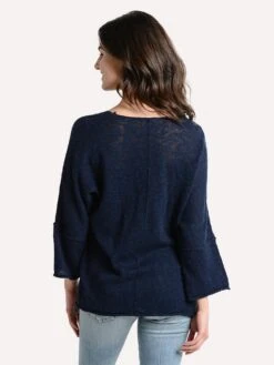 Project J V Neck Side Slit Tunic -ST.BERNARD Clothing 19001 navyalt3