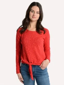 Project J Tie Front Tee -ST.BERNARD Clothing 19003 red 72659bc9 8804 46f8 8f0a 77a5b8c37d07