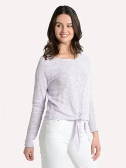 Project J Tie Front Tee -ST.BERNARD Clothing 19003 lavenderalt2