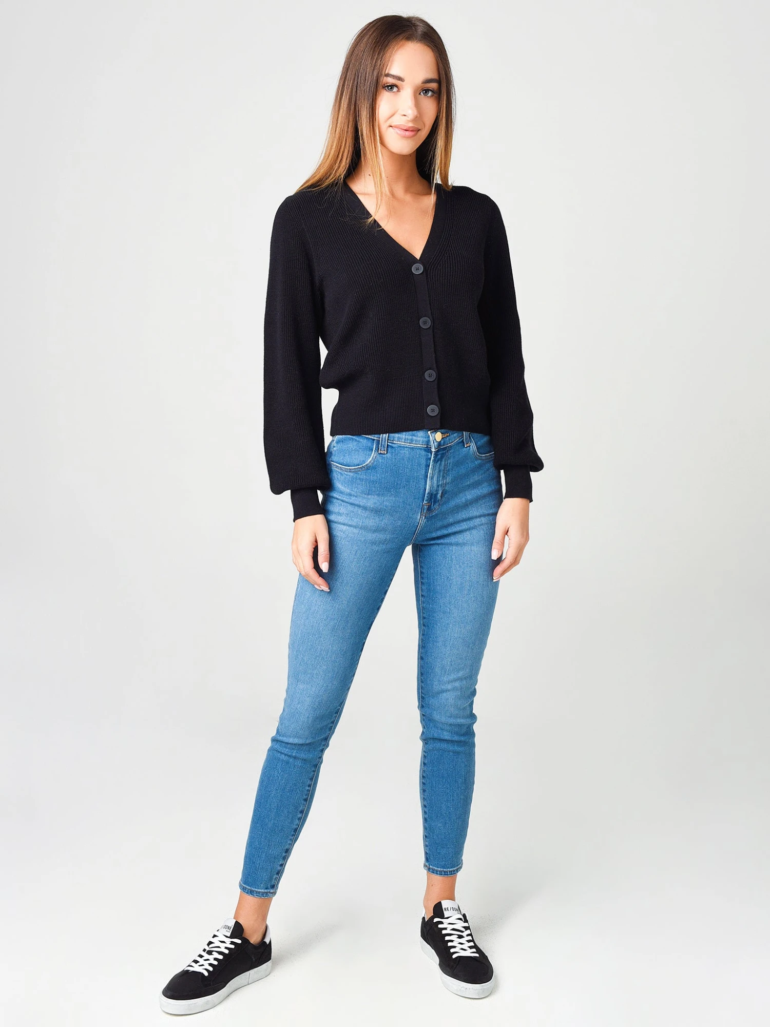 White + Warren Women's Ribbed V Neck Cardigan 4 White + Warren Women's Ribbed V Neck Cardigan - Image 4