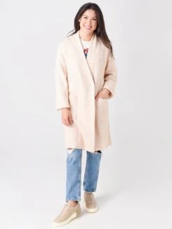 White + Warren Women's Plush Melange Luxe Coat -ST.BERNARD Clothing 19381xOATHEATHERxAlt2 45508291