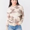 White + Warren Women's Camo Cashmere Intarsia Hoodie
