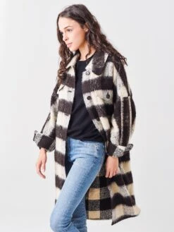 A.L.C. Women's Carter Plaid Coat -ST.BERNARD Clothing 1JAKT00552xCREAMGANACHExAlt2 48029434