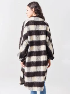 A.L.C. Women's Carter Plaid Coat -ST.BERNARD Clothing 1JAKT00552xCREAMGANACHExAlt3 48029435