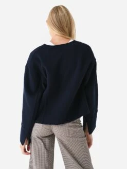 ALC Women's Finley Wool Cape Jacket -ST.BERNARD Clothing 1JAKT00609xNAVYxAlt3 110579214