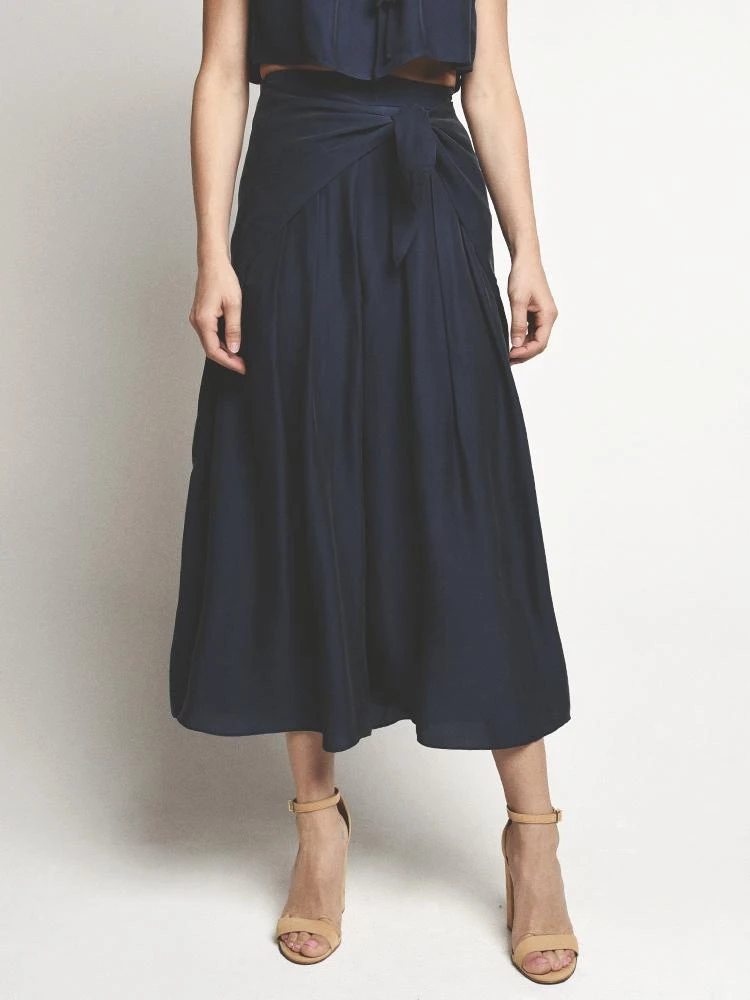 Milly Cropped Sarong Tie Pant 1 Milly Cropped Sarong Tie Pant