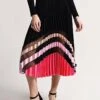 Milly Insert Pleated Maxi Skirt