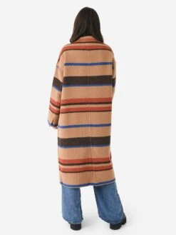 Hunter Bell Women's Cambridge Coat -ST.BERNARD Clothing 23FAOW4CmlStrpxCAMELSTRIPExAlt2 110140074