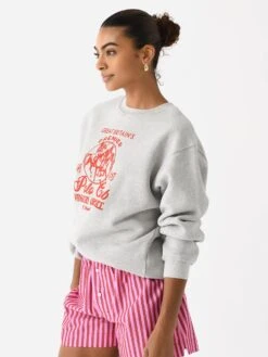 Hunter Bell Women's H.B. Polo Club Sweatshirt -ST.BERNARD Clothing 24FAOW13HthGrxHEATHERGREYxAlt2 137011035