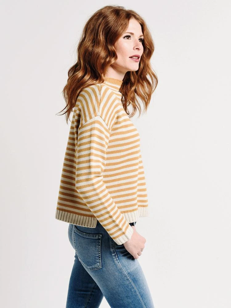 Mo:Vint Long Sleeve Striped Mock Neck Sweater 3 Mo:Vint Long Sleeve Striped Mock Neck Sweater - Image 3