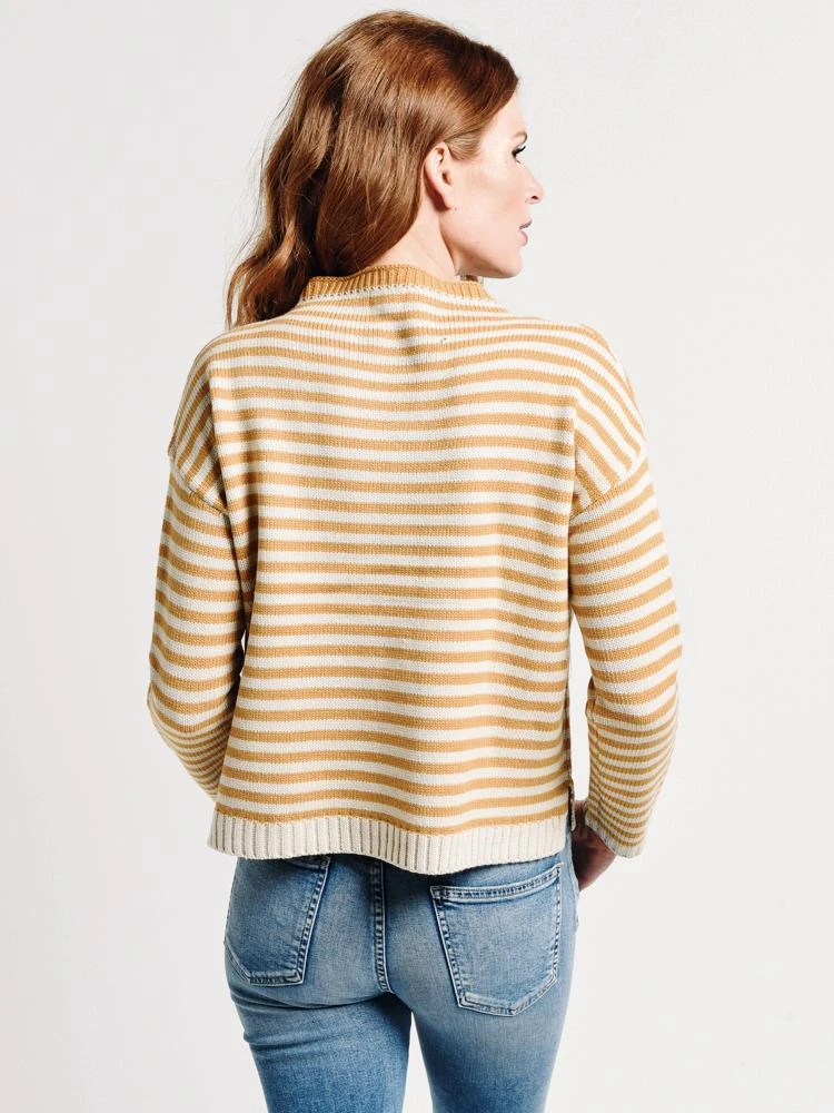 Mo:Vint Long Sleeve Striped Mock Neck Sweater 4 Mo:Vint Long Sleeve Striped Mock Neck Sweater - Image 4
