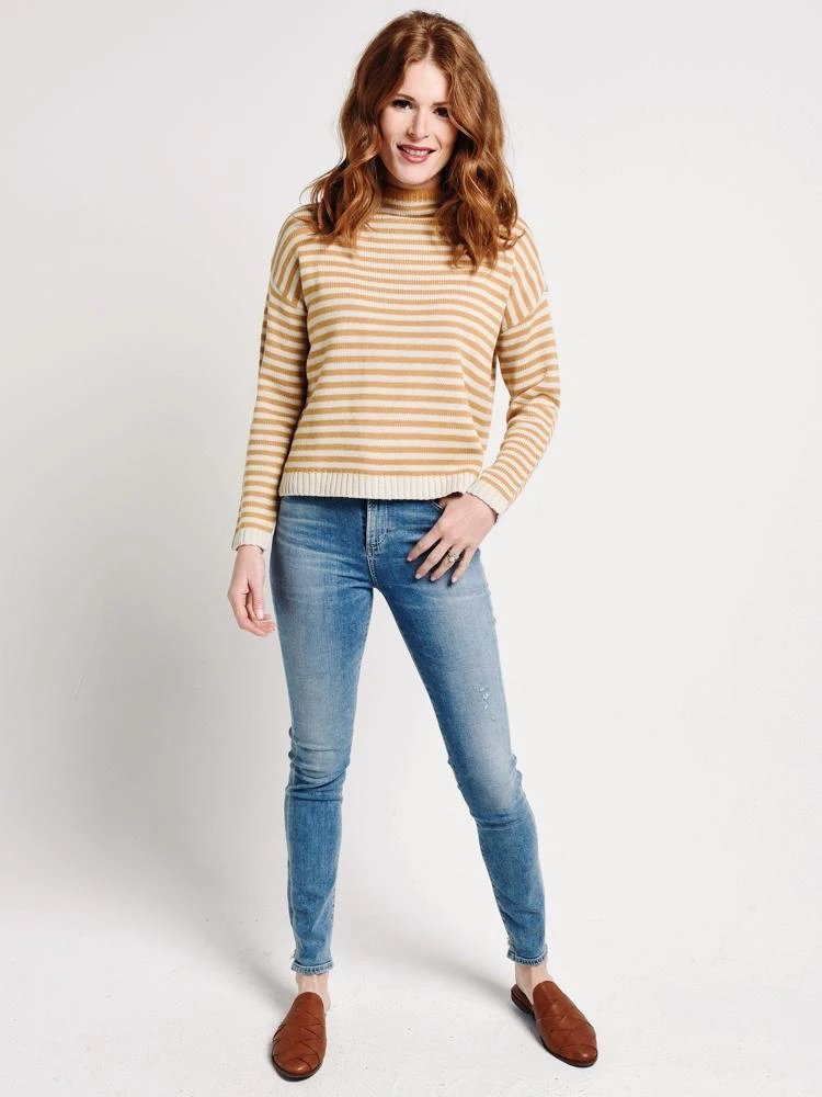 Mo:Vint Long Sleeve Striped Mock Neck Sweater 5 Mo:Vint Long Sleeve Striped Mock Neck Sweater - Image 5