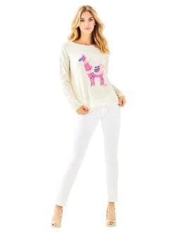 Lilly Pulitzer Fairfax Cashmere Sweater 6 Lilly Pulitzer Fairfax Cashmere Sweater -ST.BERNARD Clothing 27998 101cameowhitellamaalt1