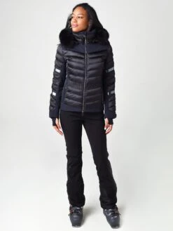 Toni Sailer Women's Madita Splendid Fur Ski Jacket -ST.BERNARD Clothing 302107DFx100BLACKBLUEFOXBLACKxAlt4 18827177