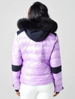 Toni Sailer Women's Tami Fur Ski Jacket -ST.BERNARD Clothing 302108Fx765PASTELPURPLEBLUEFOXBLACKxAlt2 18746477