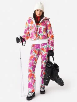 BOGNER FIRE+ICE Bogner Fire + Ice LoveShackFancy Women's Sella-D Jacket -ST.BERNARD Clothing 3478 x636MAGENTADISCOLIGHTxAlt2 85855229