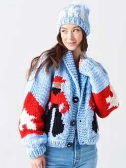 Gogo Women's Classic Short Cowboy Cardigan -ST.BERNARD Clothing 3800 CACxBLUEBIRDxAlt2 49247244