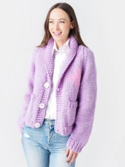 Gogo Women's Classic Short Snow Babe Cardigan -ST.BERNARD Clothing 3800 CSBCxLILACxPrimary 49247151