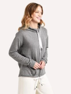 Stateside Funnel Neck Hoodie -ST.BERNARD Clothing 384 2851HG HEATHERGREYalt1